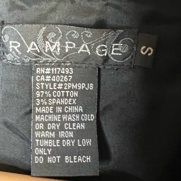 Rampage Black Tipped Short Trench Coat, S - Picture 3 of 6